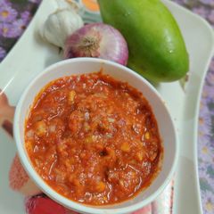 Mango Onion Chutney in Traditional way A picture of Mango Onion Chutney in Traditional way.
