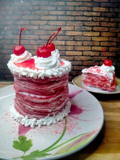 Foto resep Mini Red Velvet Mille Crepes