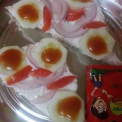 A picture of Open sandwich.