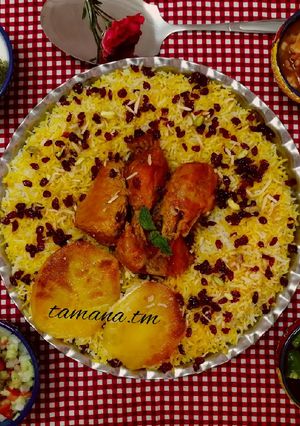 عکسی از دستور زرشک پلو با مرغ
