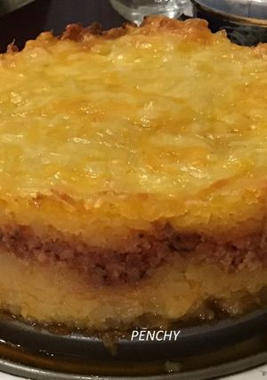 Foto principal de Pastel de patata con salsa boloñesa a los 5 quesos