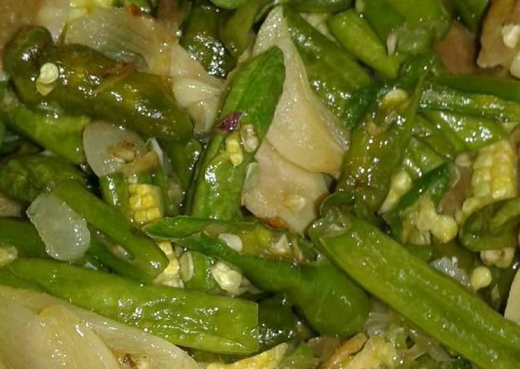 Tumis buncis putren baso