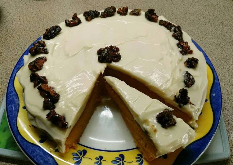 Tarta de zanahorias y crema de queso