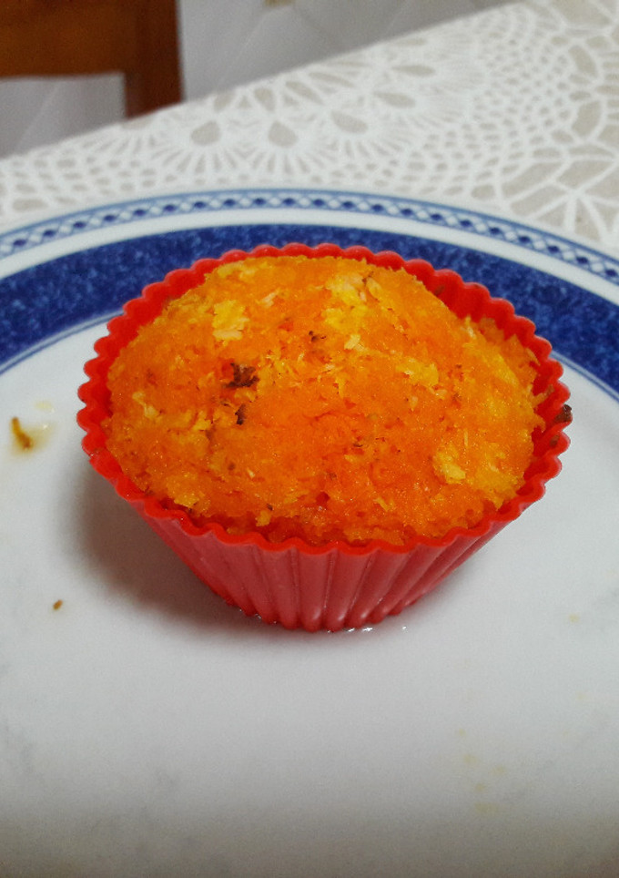 Una foto de Magdalenas de tarta de zanahoria sin harina, sin gluten y veganas🥕
