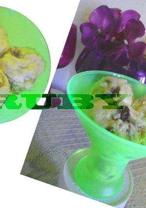 Une photo de La glace du Rhum et des raisins secs