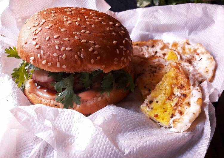 Easiest Way to Make Egg burger in 31 Minutes for Mom