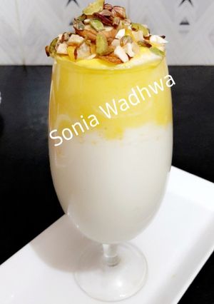 A picture of Mango Dalgona Lassi.