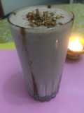 Oats & Strawberry Milkshake with caramelized sunflower seeds