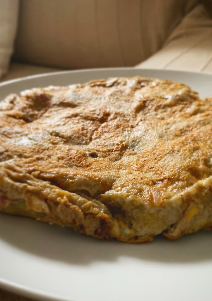 Una foto de Tortilla de alcachofas en 15 minutos ¡increíble pero cierto!