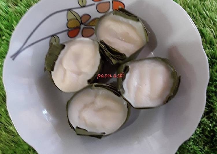 Cara mengolah Kue lekong(kue bahan tepung beras dikukus), Lezat Sekali