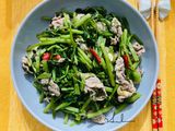 沙茶牛肉空心菜/10分鐘
