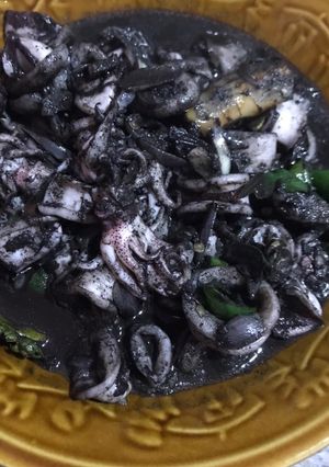 Foto resep Cumi Item Cabe Hijau