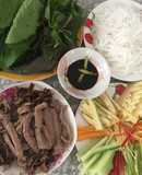 Thịt bò cuốn cải xanh