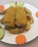 Cá lóc nướng sốt quít và mù tạt