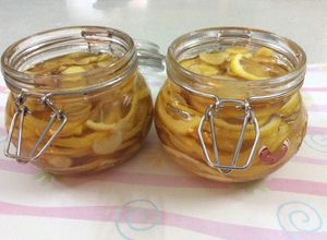 Hình của món Chanh vàng, gừng vàng ngâm mật ong .