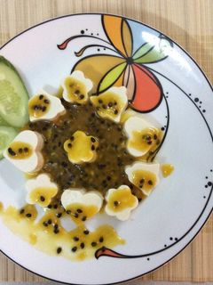 Hình của món Đậu hũ non sốt chanh dây.