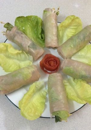 Hình của món Làm bánh ướt bột gạo lứt cuốn .