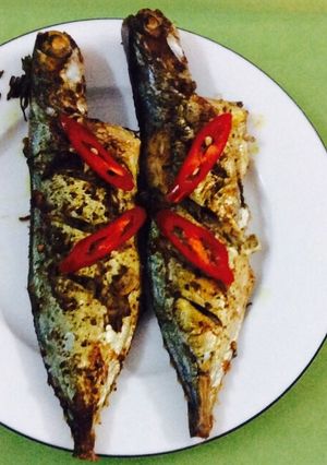 Hình của món Cá bạc má nướng lò.