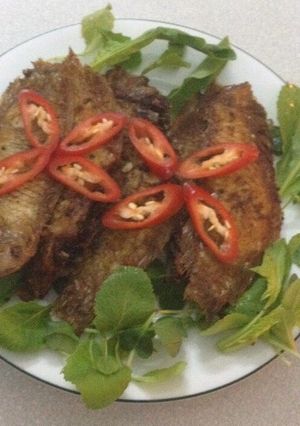 Hình của món Cá mó chiên giòn.