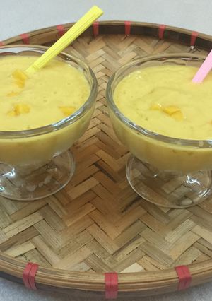 Hình của món Sinh tố xoài cho thân hình thon thả.