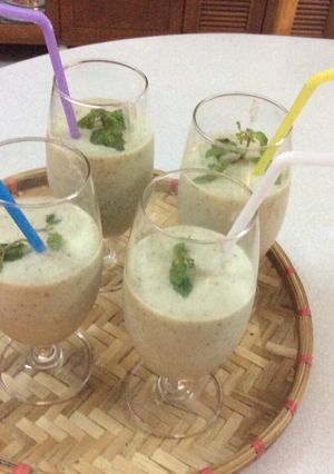 Hình của món Sinh tố dưa bở mát, bổ cho bé .