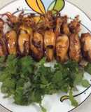 Mực sữa chiên sốt cay