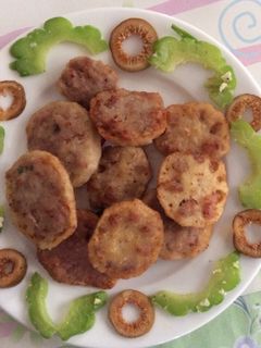 Hình của món Củ sen nhồi thịt xay.