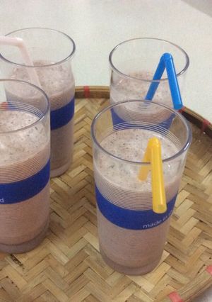 Hình của món Sinh tố thanh long dưa hấu .