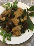 Braised Eggplant with King Oyster Mushrooms and Tofu