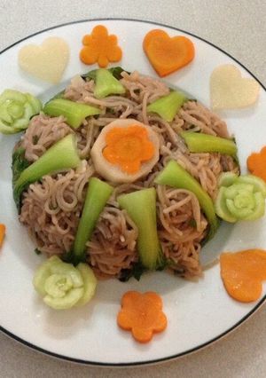 Hình của món Bún trà lứt xào.