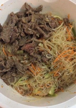 Hình của món Miến trộn thịt bò Đức .