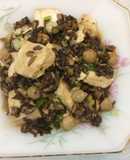 Đậu hũ om nấm chay