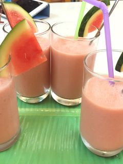 Hình của món Sinh tố ổi - dưa hấu.