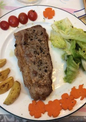 Hình của món Bò Achentina làm beefsteak ở Việt Nam.