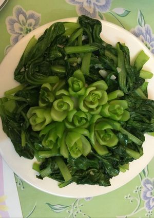 Hình của món Cải thìa xào tỏi.