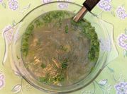 A picture of ginger coriander leaves