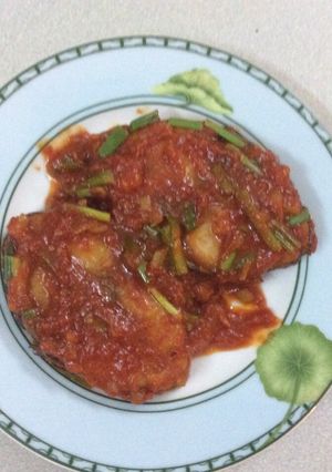 Hình của món Cá thu sốt cà chua cay.