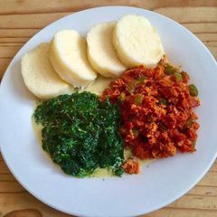 A picture of Ugali, Murenda and Eggs.
