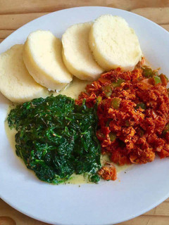 A picture of Ugali, Murenda and Eggs.