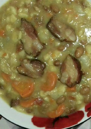 Bableves nyúljával recept fotója