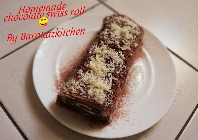 Recipe of Super Quick Homemade Chocolate swiss roll