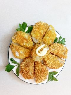 Hình của món Bánh khoai môn chiên xù.