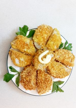 Hình của món Bánh khoai môn chiên xù.