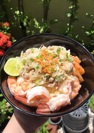 รูปของ "บะหมี่แห้งต้มยำ" Dry Tom Yam Egg Noodles 🍜🦐🌶