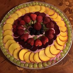 A picture of California Farm Fruit Pizza.