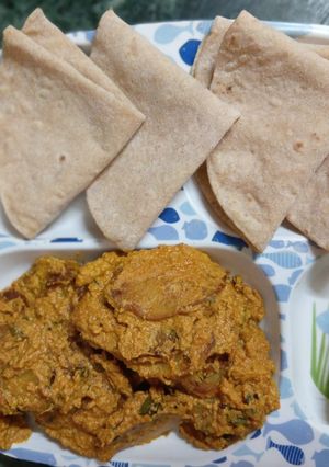 A picture of Masala Aloo Katli Side dish for Chapati.