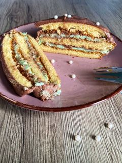 Csokis marcipános szelet recept fotója