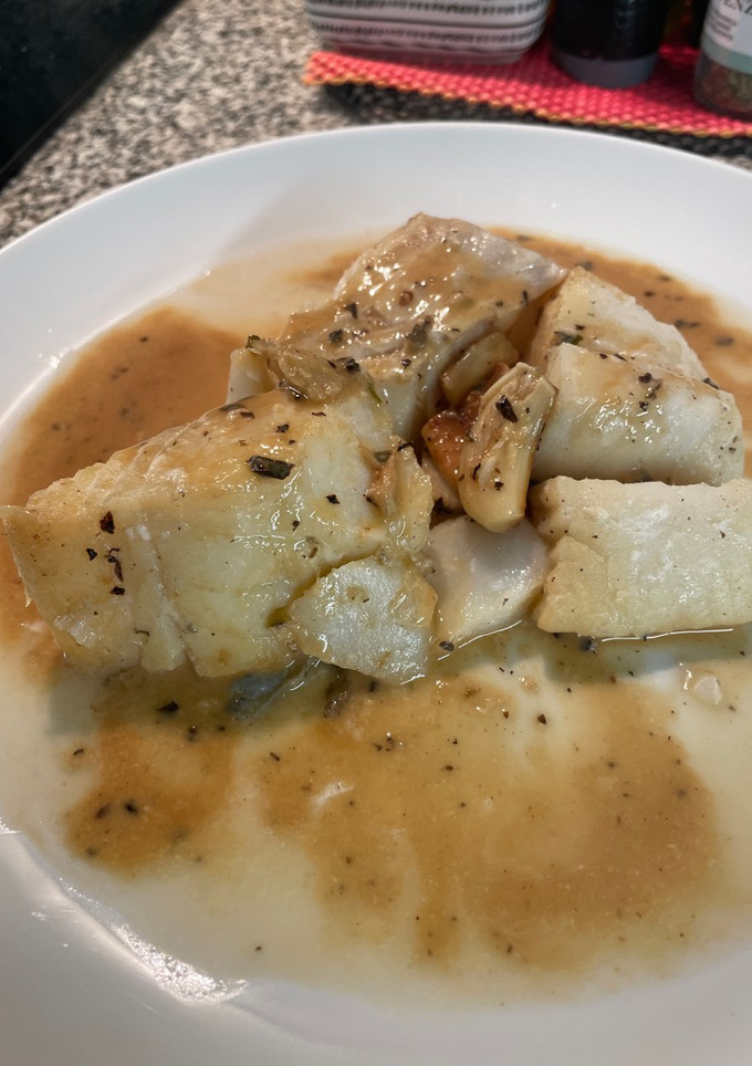 Una foto de Bacalao a la plancha