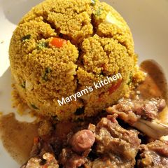 A picture of Buttered fried cous cous.