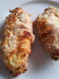 Libritos de pollo rellenos de jamón dulce y quesos (en horno y fritos)
